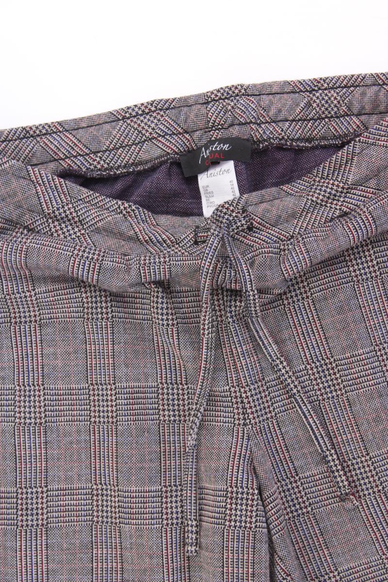 Aniston Stoffhose Gr. 40 kariert neuwertig grau aus Polyester