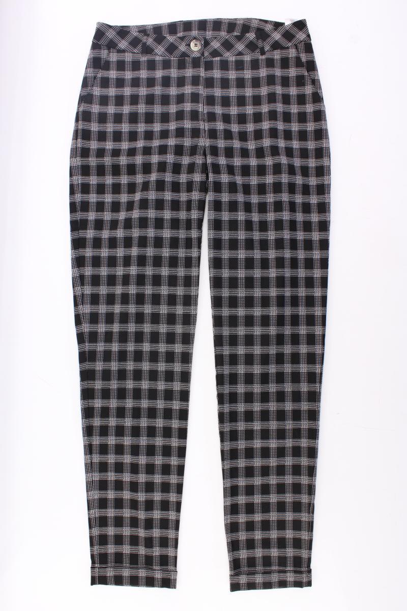 Qiero! Stoffhose Gr. 40 kariert neuwertig schwarz aus Polyester
