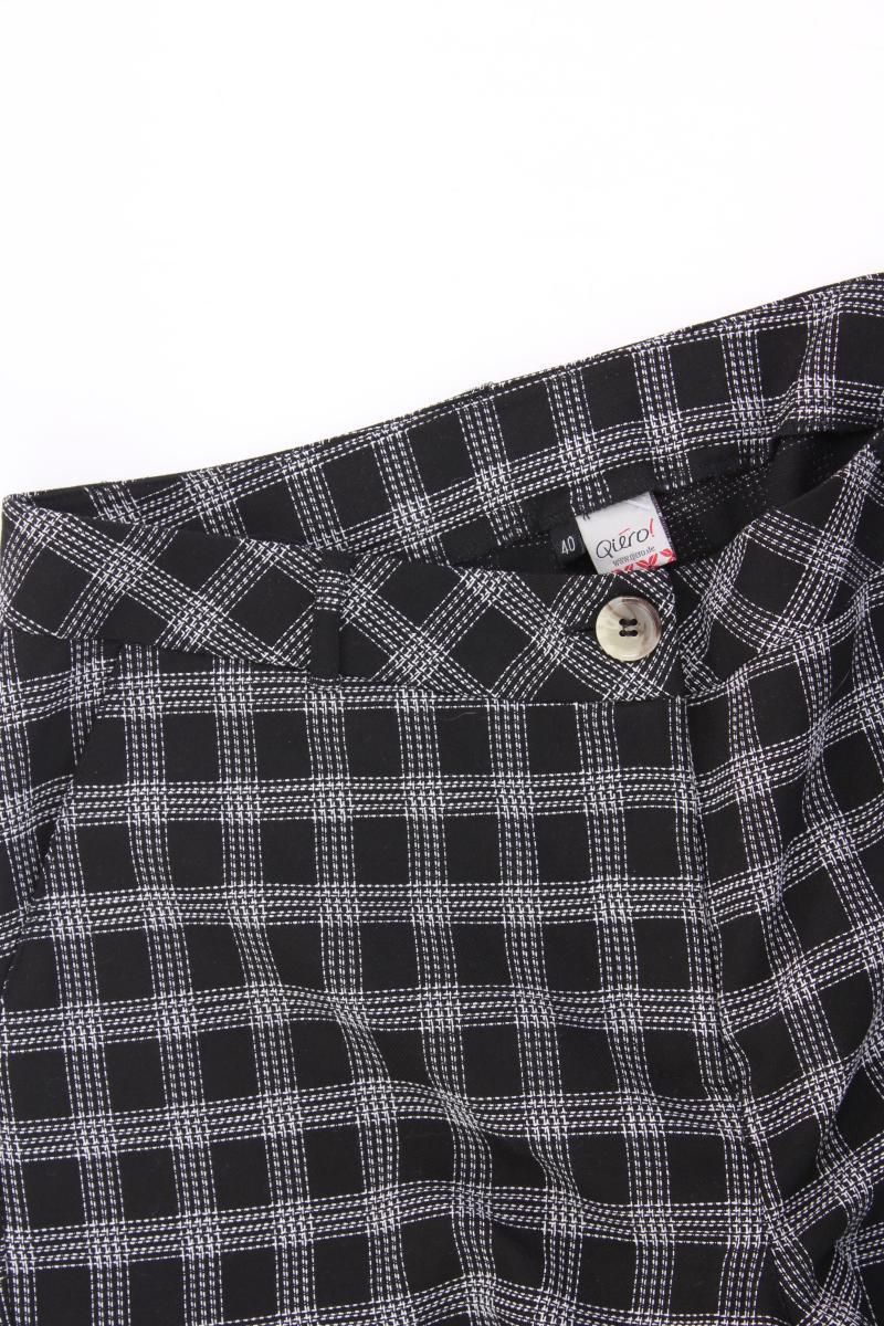Qiero! Stoffhose Gr. 40 kariert neuwertig schwarz aus Polyester