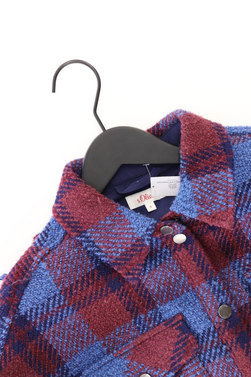 s.Oliver Bouclé Jacke Gr. S kariert blau aus Polyacryl