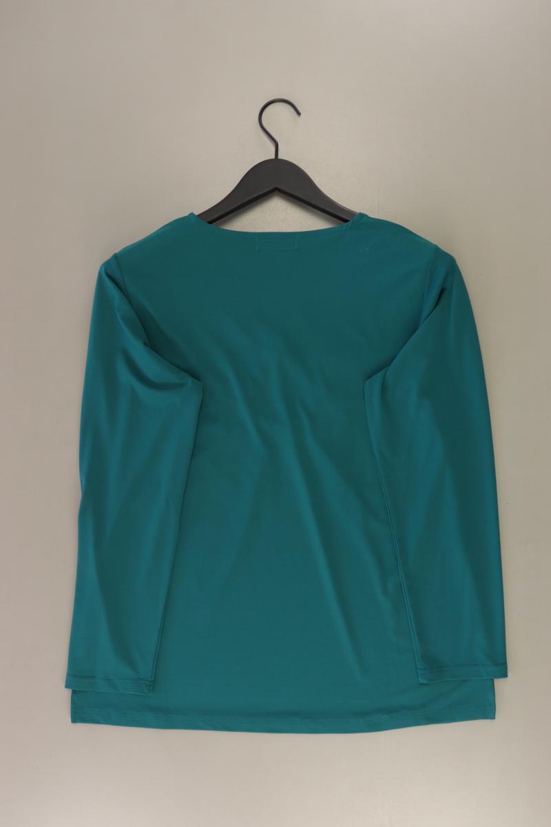 Helena Vera Shirt mit V-Ausschnitt Gr. 44 Langarm mit Nieten grün aus Polyester