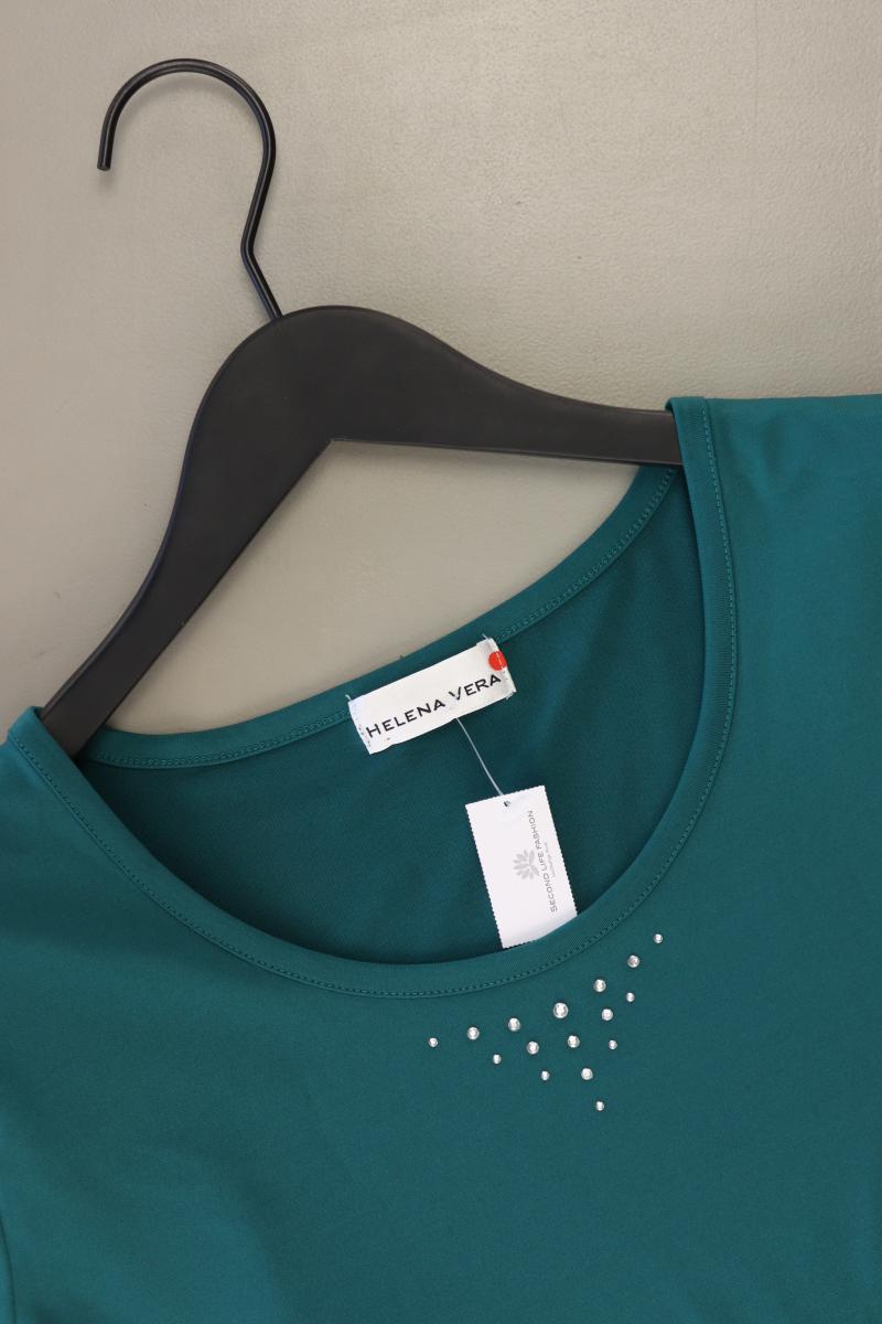 Helena Vera T-Shirt Gr. 44 Kurzarm mit Nieten grün aus Polyester