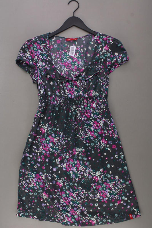 edc by Esprit Kurzarmkleid Gr. 38 mit Blumenmuster mehrfarbig aus Polyester
