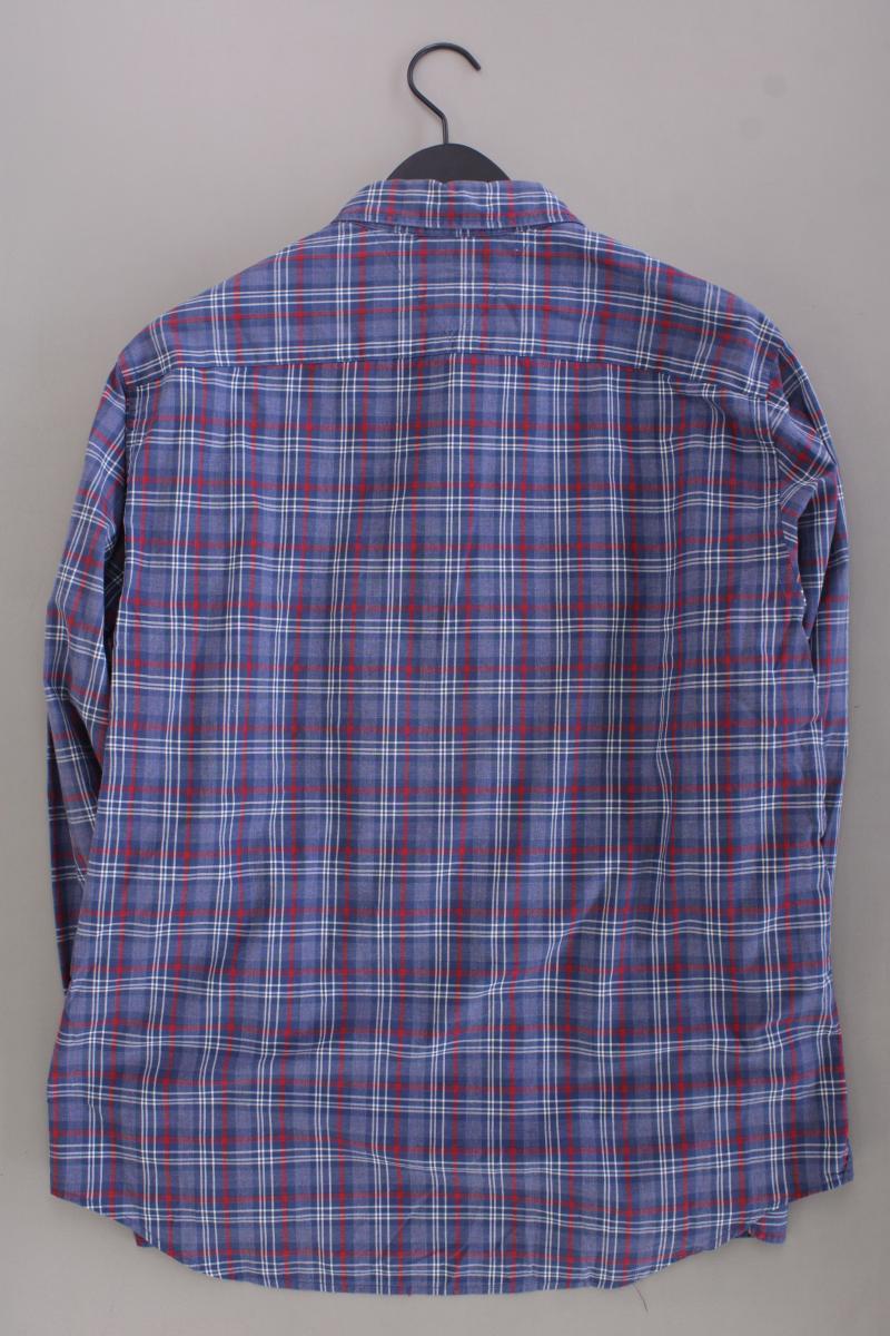 Tommy Hilfiger Karohemd für Herren Gr. XL kariert Langarm blau aus Baumwolle