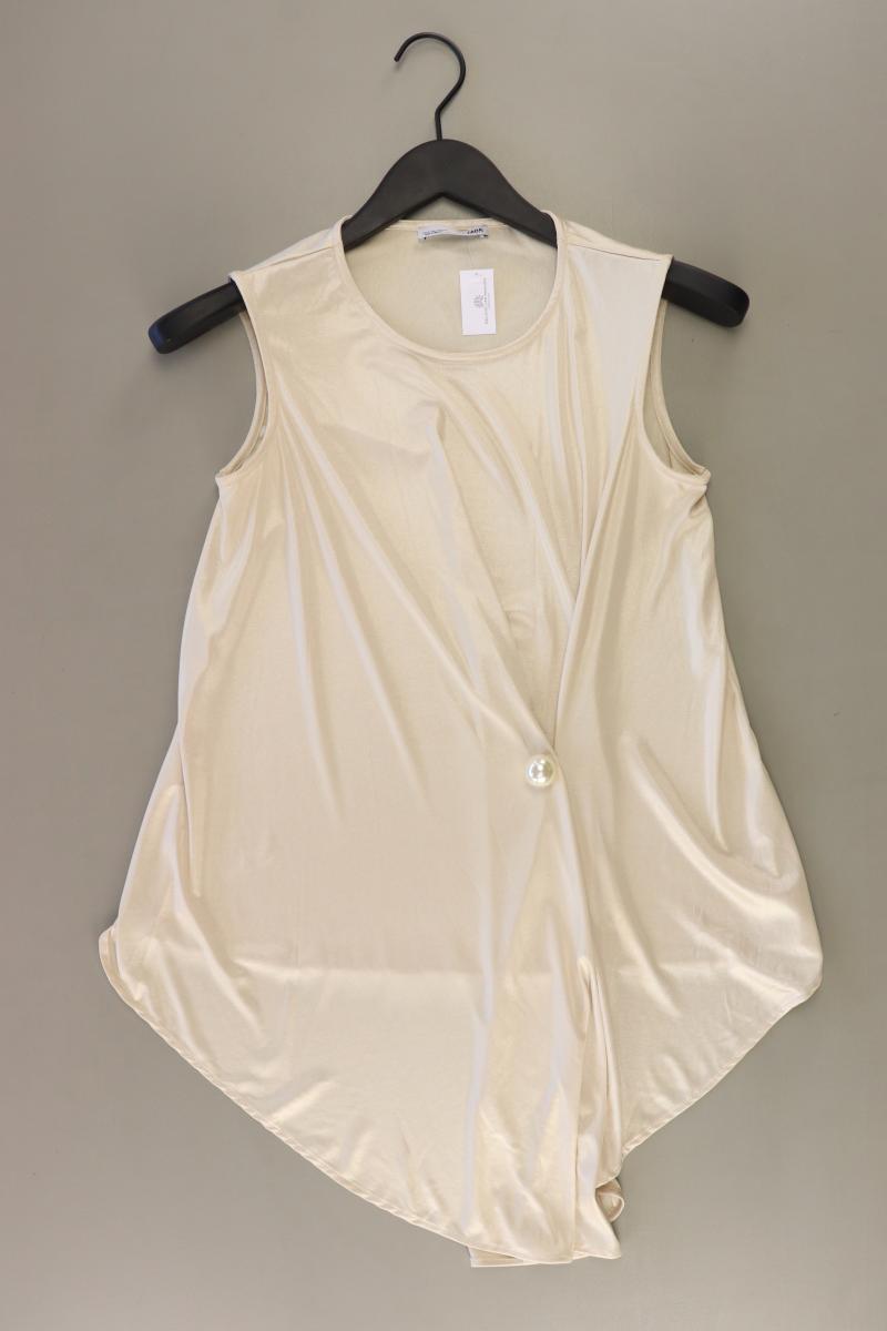 Zara Ärmellose Bluse Gr. S creme aus Polyester