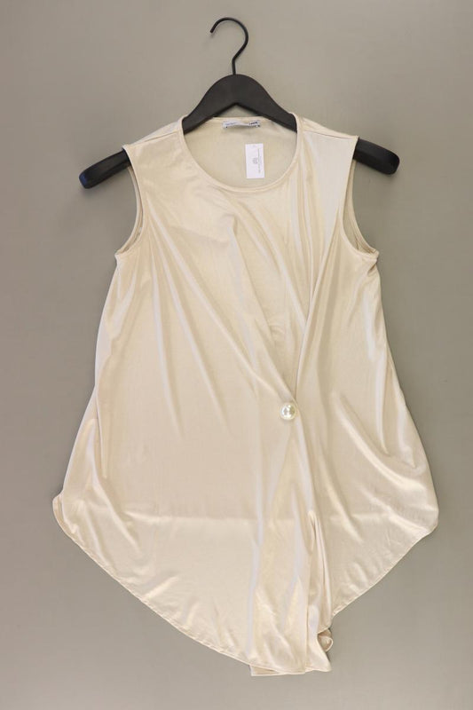 Zara Ärmellose Bluse Gr. S creme aus Polyester