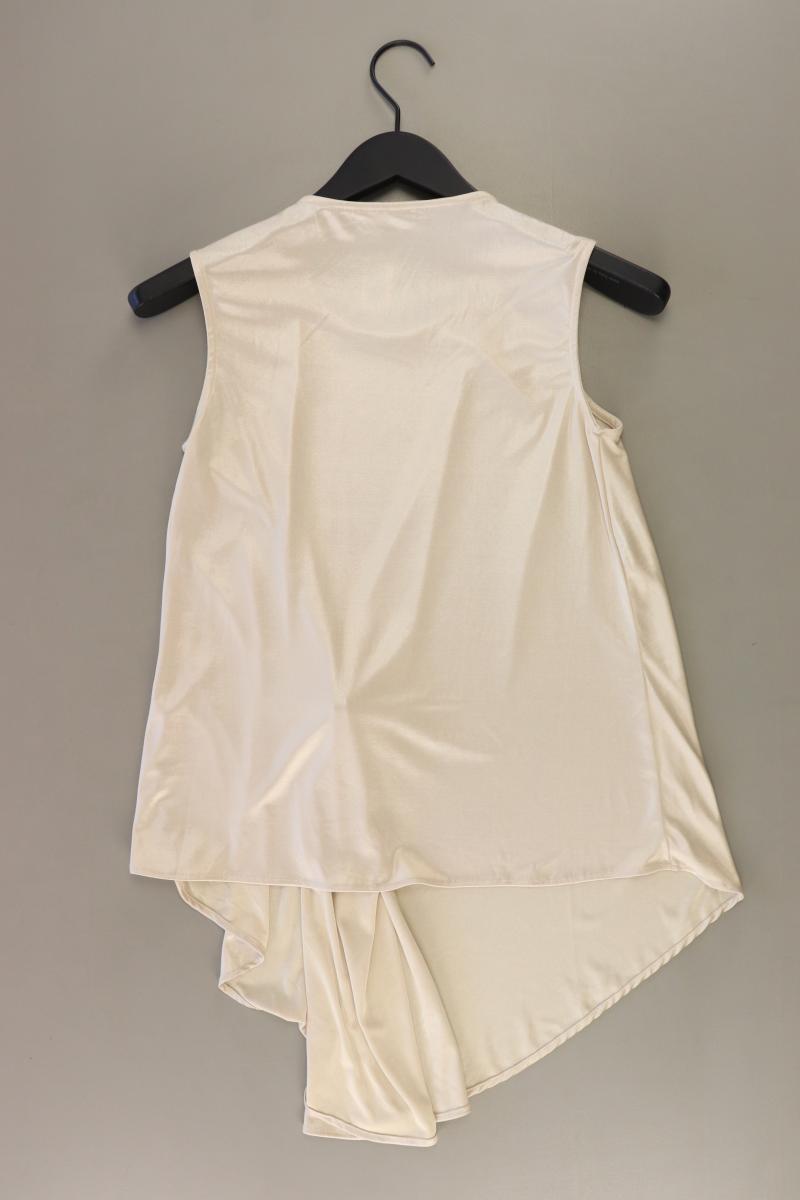 Zara Ärmellose Bluse Gr. S creme aus Polyester