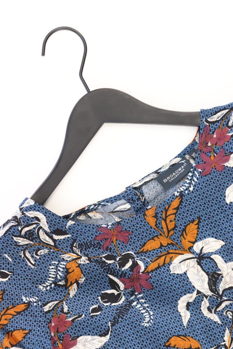 Broadway Kurzarmbluse Gr. XS mit Blumenmuster blau