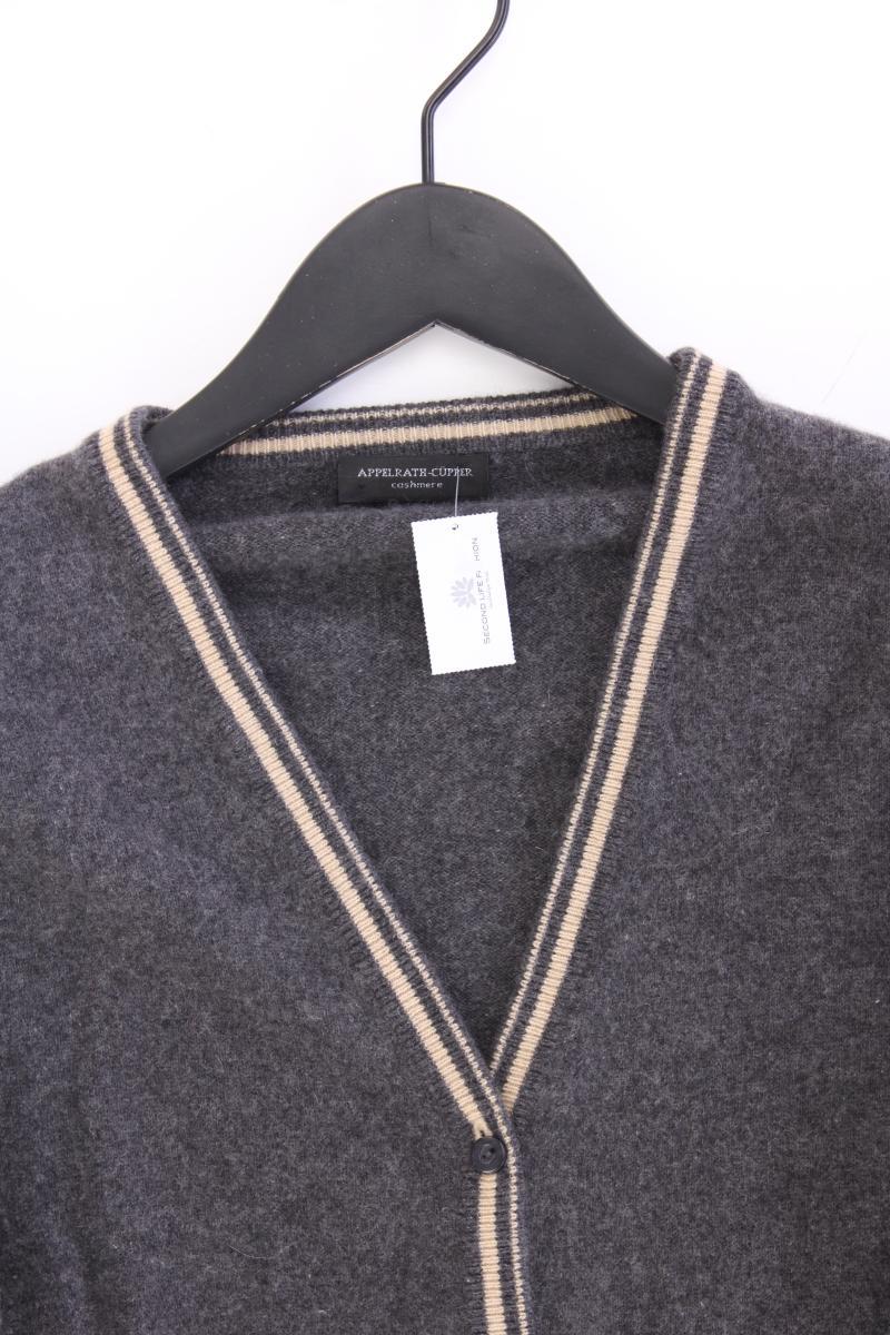 Appelrath-Cüpper Strickjacke aus Kaschmir Gr. 44 Langarm grau
