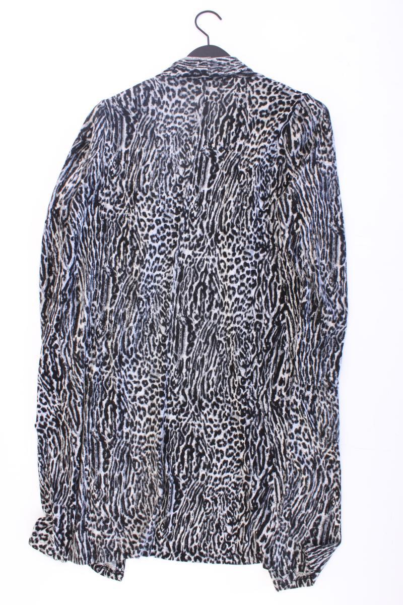 Only Strickjacke Gr. S mit Tierdruck Langarm grau aus Viskose