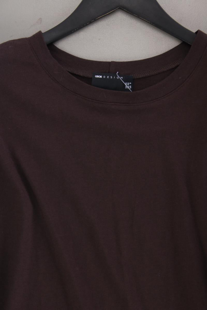 Asos Oversize Shirtkleid Gr. 32 neu mit Etikett Langarm braun aus Baumwolle