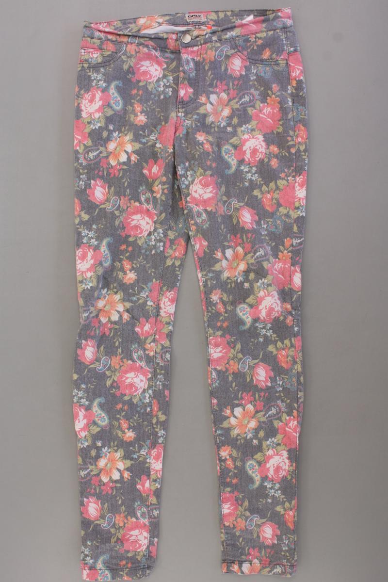 Only Five-Pocket-Hose Gr. M mit Blumenmuster mehrfarbig aus Baumwolle
