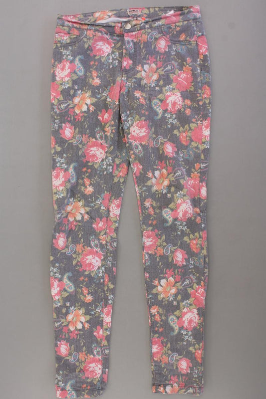 Only Five-Pocket-Hose Gr. M mit Blumenmuster mehrfarbig aus Baumwolle
