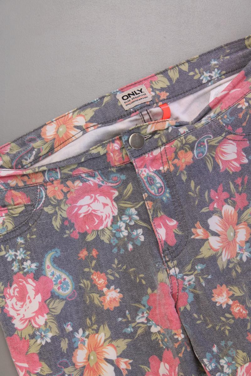 Only Five-Pocket-Hose Gr. M mit Blumenmuster mehrfarbig aus Baumwolle