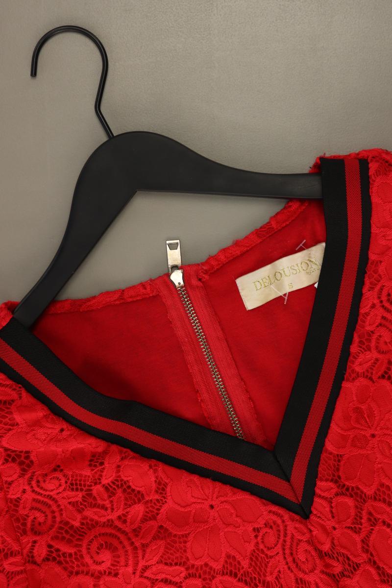 Spitzenkleid Gr. S 3/4 Ärmel rot aus Polyester