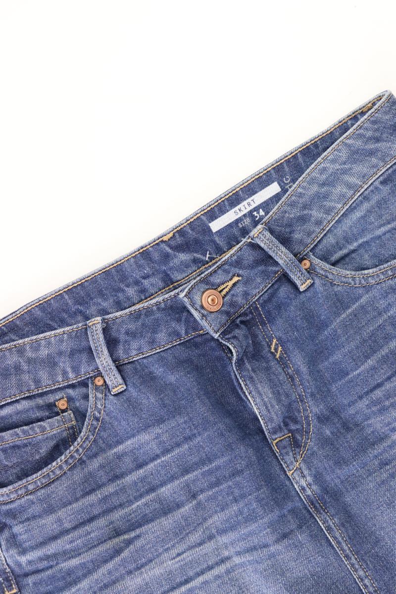 edc by Esprit Jeansrock Gr. 34 blau aus Baumwolle