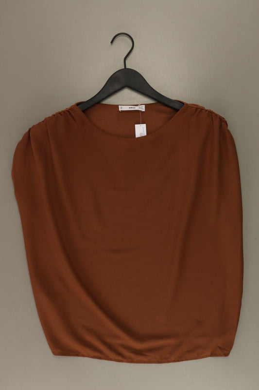 Mango Kurzarmbluse Gr. S braun aus Polyester