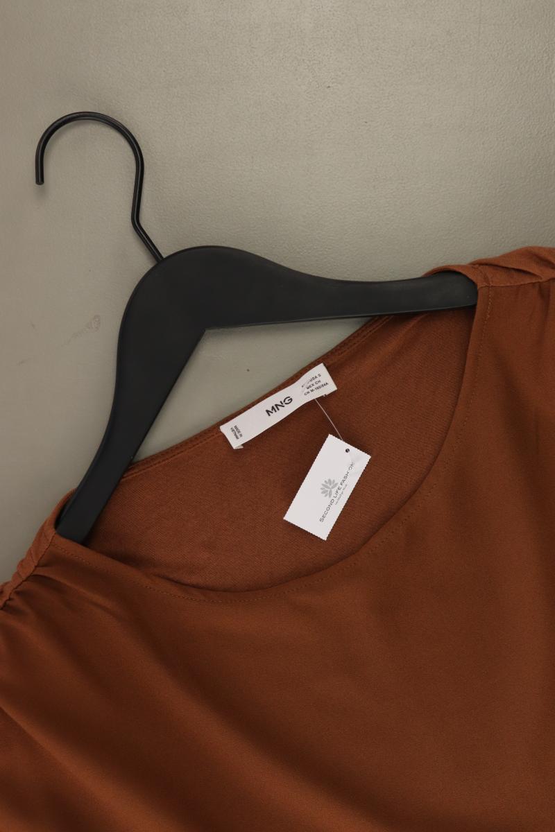 Mango Kurzarmbluse Gr. S braun aus Polyester