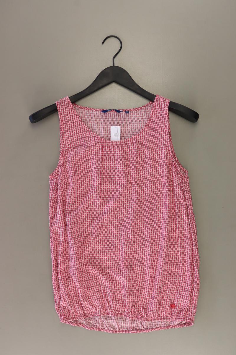 Tom Tailor Ärmellose Bluse Gr. 38 geometrisches Muster rot aus Viskose