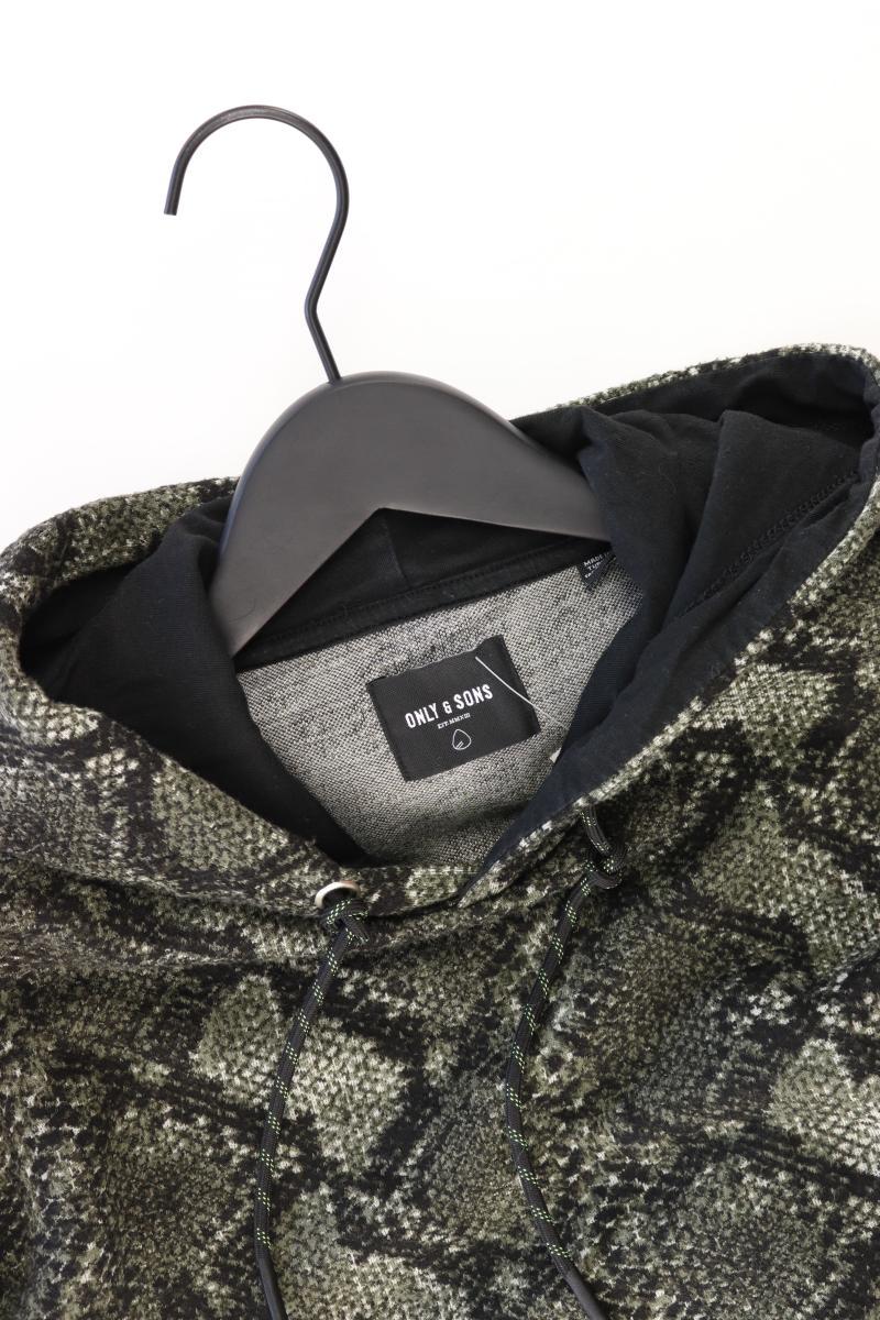 ONLY & SONS Hoodie für Herren Gr. L grau aus Polyester