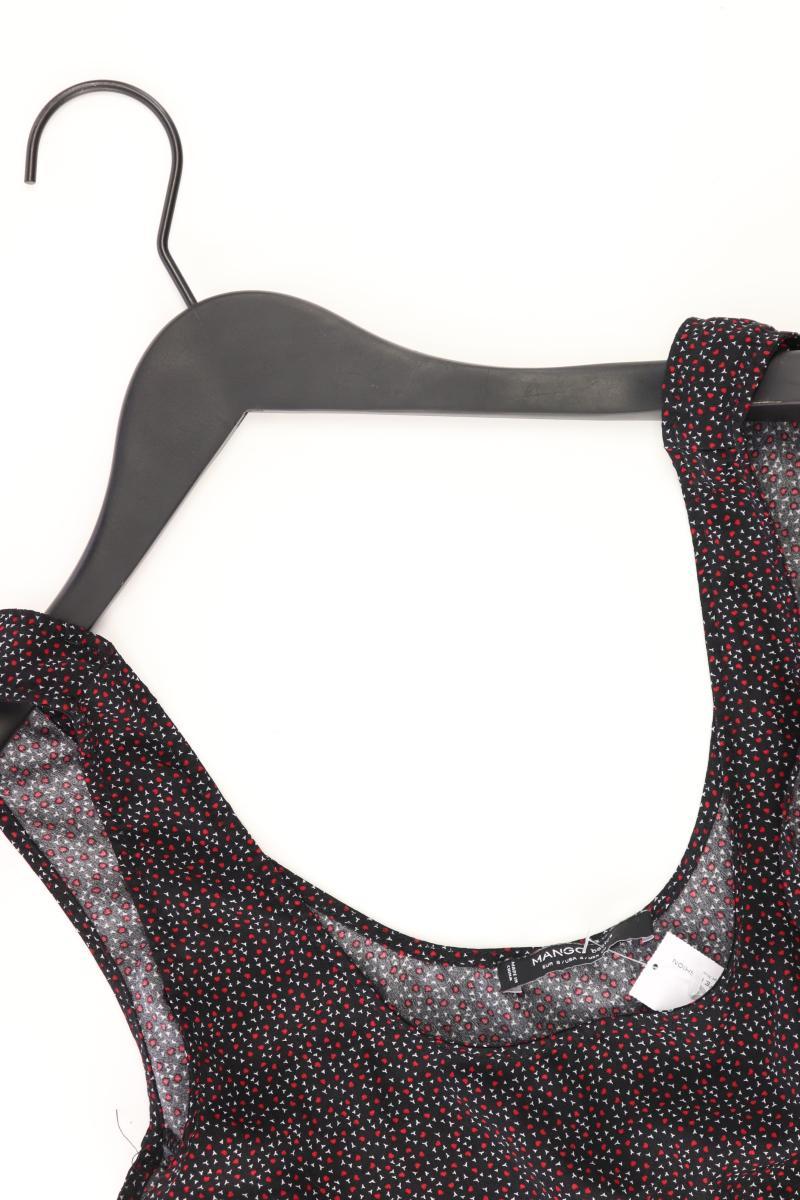Mango Ärmellose Bluse Gr. S geometrisches Muster schwarz aus Polyester