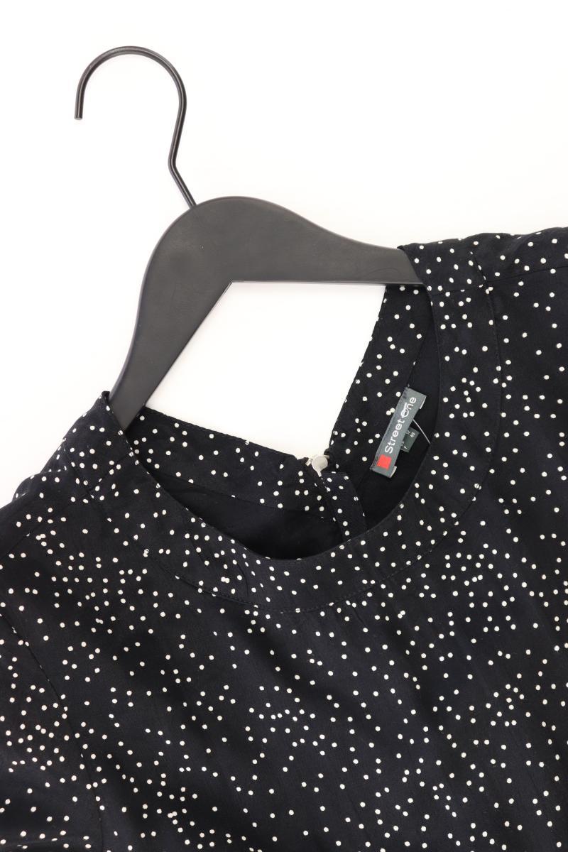 Street One Midikleid Gr. 38 gepunktet 3/4 Ärmel schwarz aus Viskose