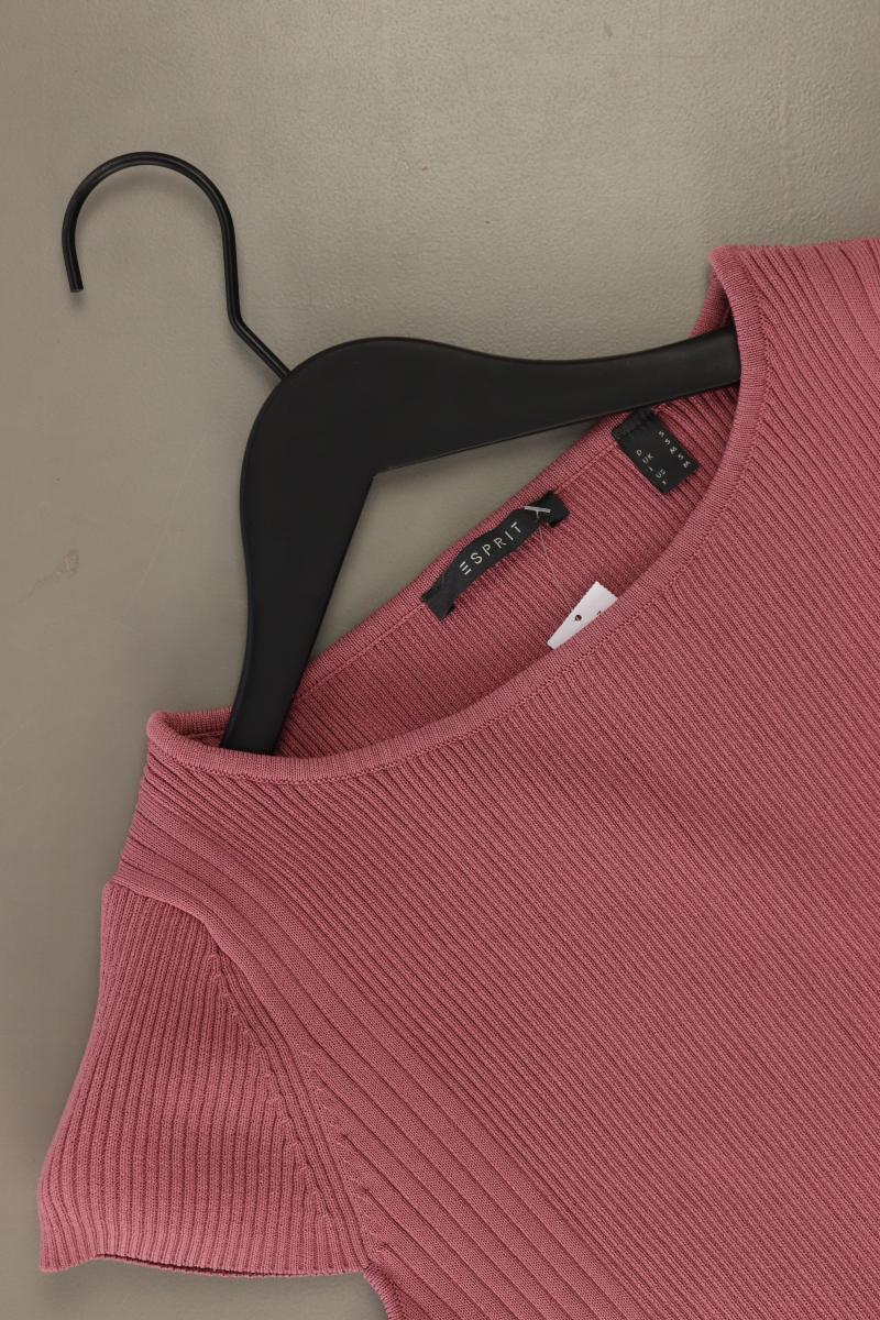 Esprit T-Shirt Gr. S mit Gürtel Kurzarm rosa aus Baumwolle