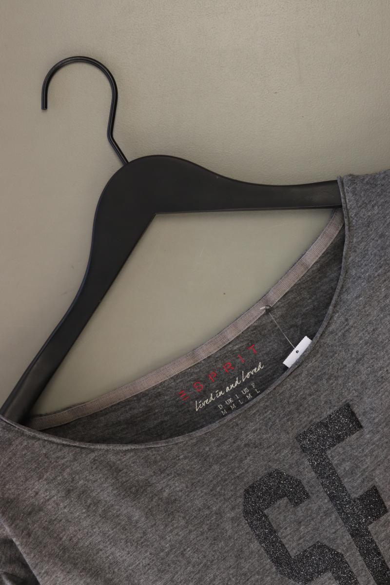 Esprit Longsleeve-Shirt Gr. M Langarm grau aus Baumwolle