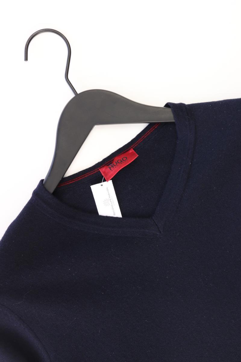 Hugo Boss Wollpullover für Herren Gr. L blau aus Schurwolle