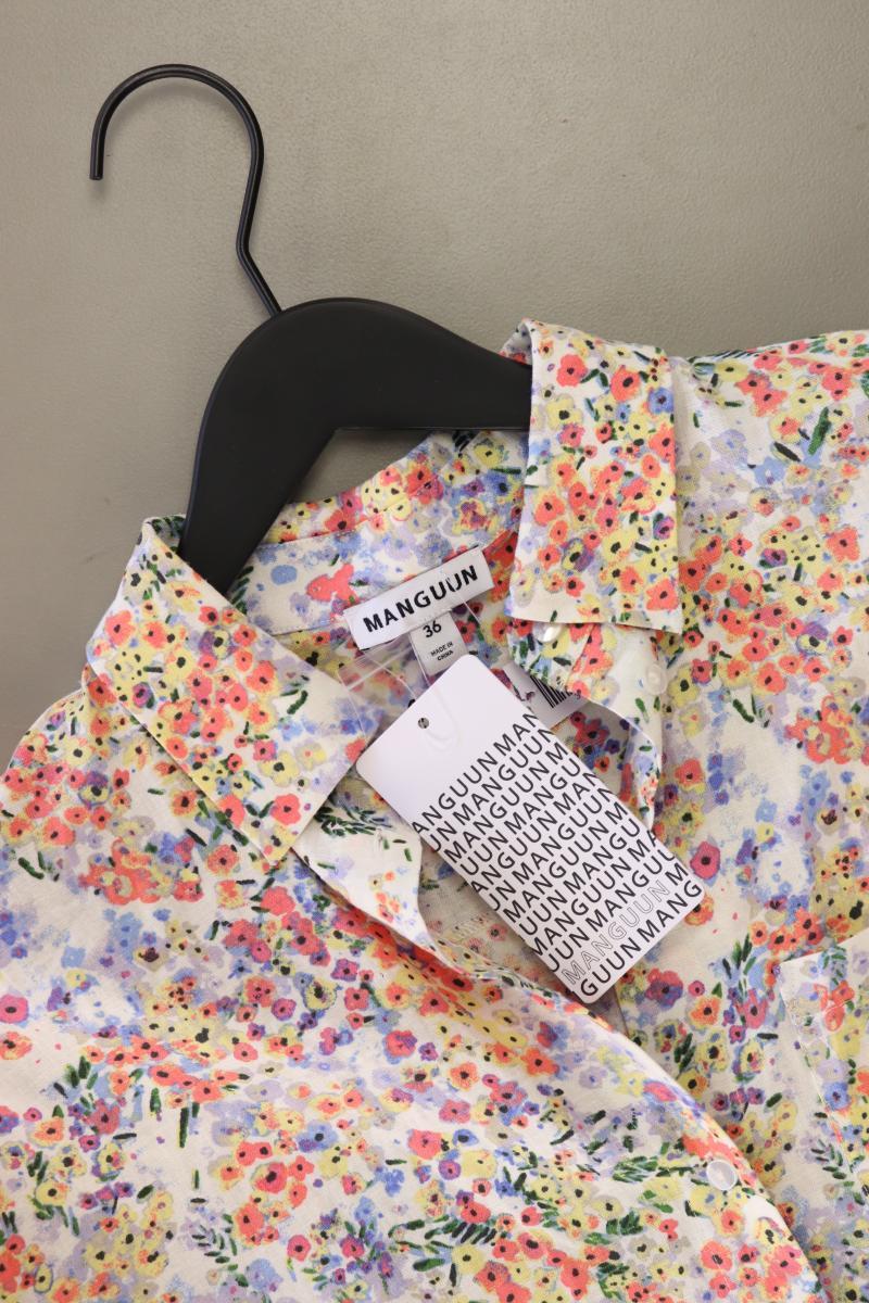 Manguun Leinenbluse Gr. 36 mit Blumenmuster neu mit Etikett Neupreis: 39,99€!