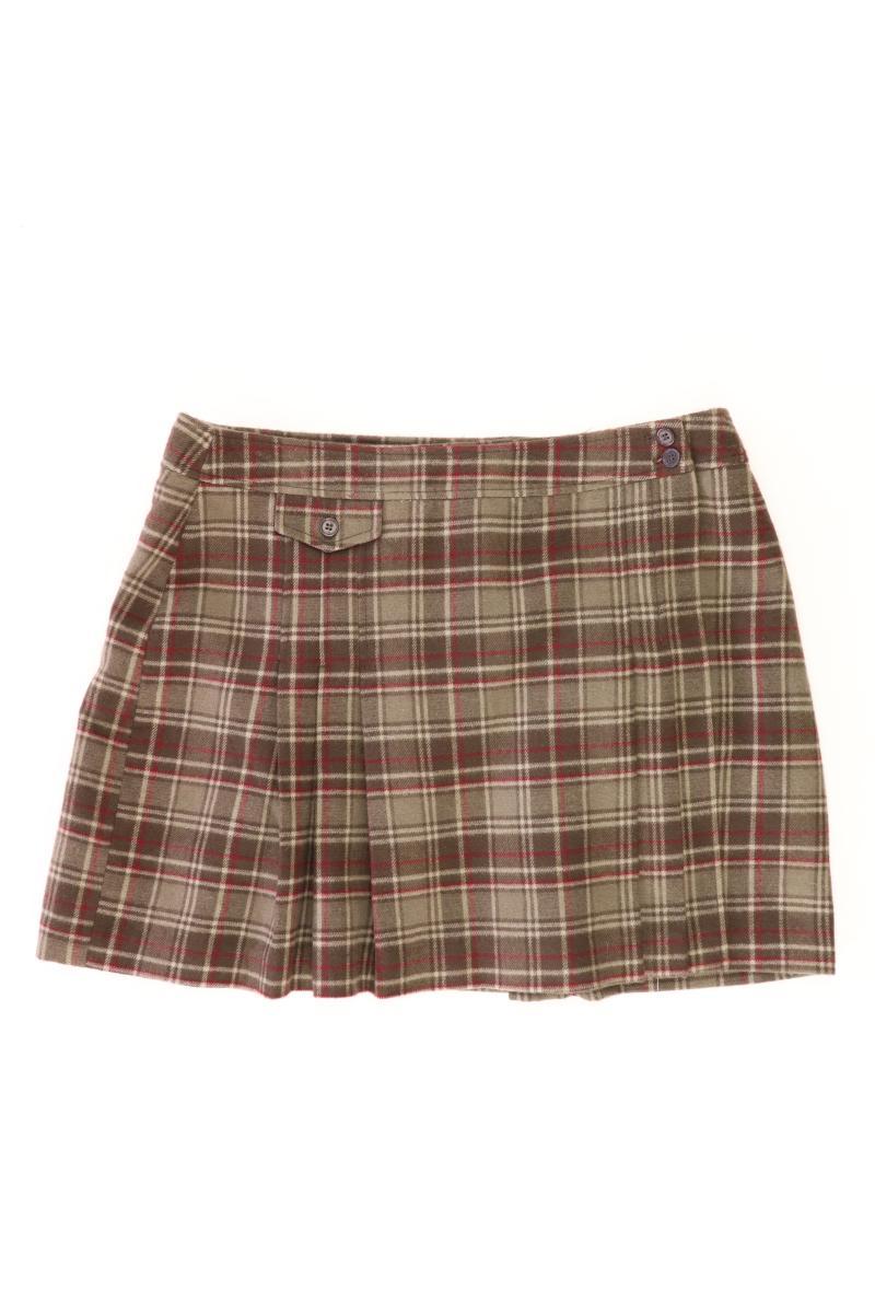 Manguun Faltenrock Gr. 44 kariert braun aus Polyester