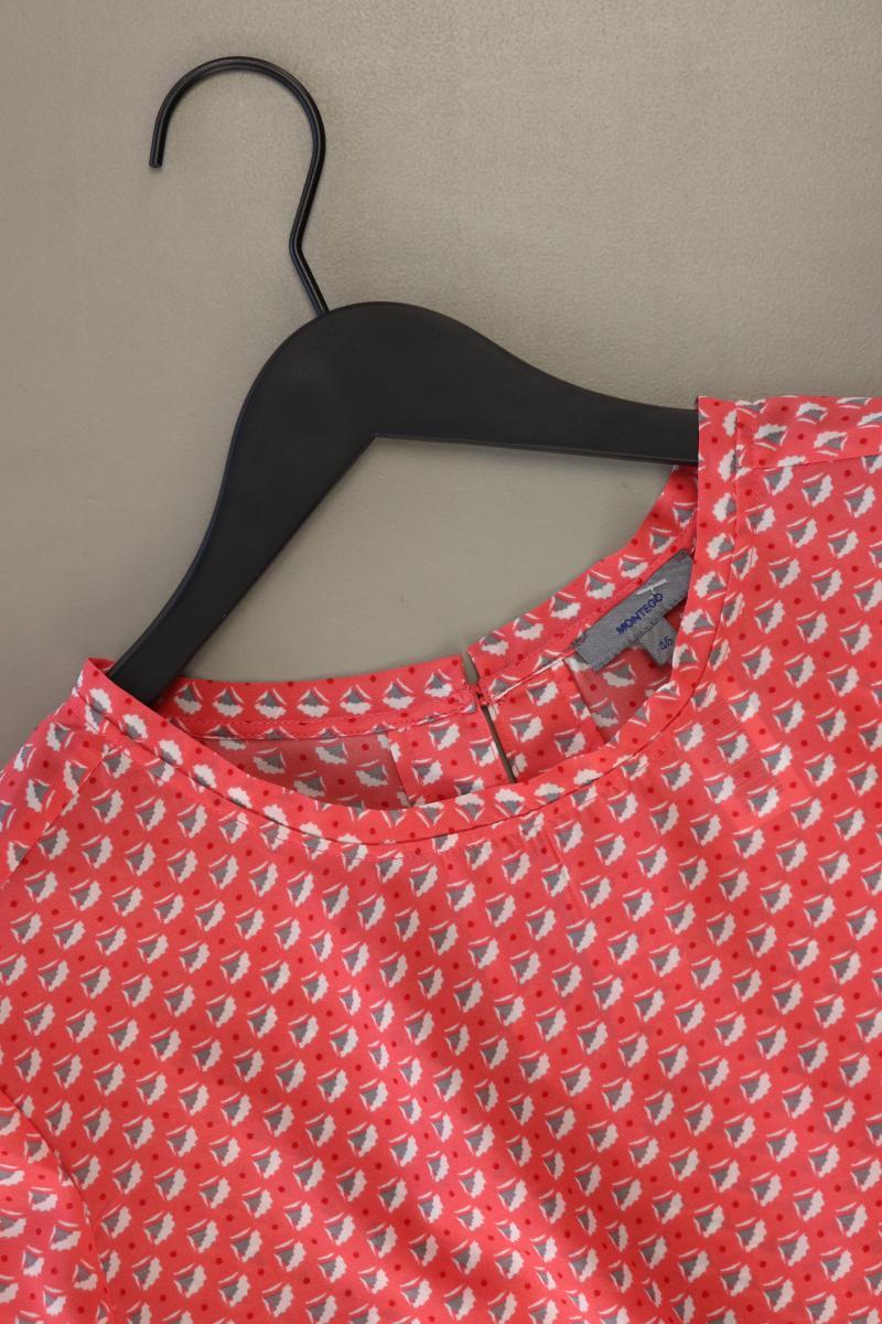 Montego Langarmbluse Gr. 46 geometrisches Muster rot aus Polyester