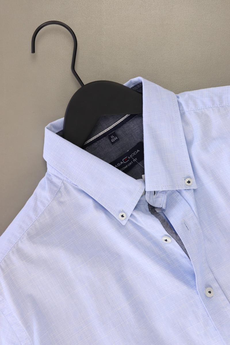 Casa Moda Kurzarmhemd für Herren Gr. XL blau aus Baumwolle
