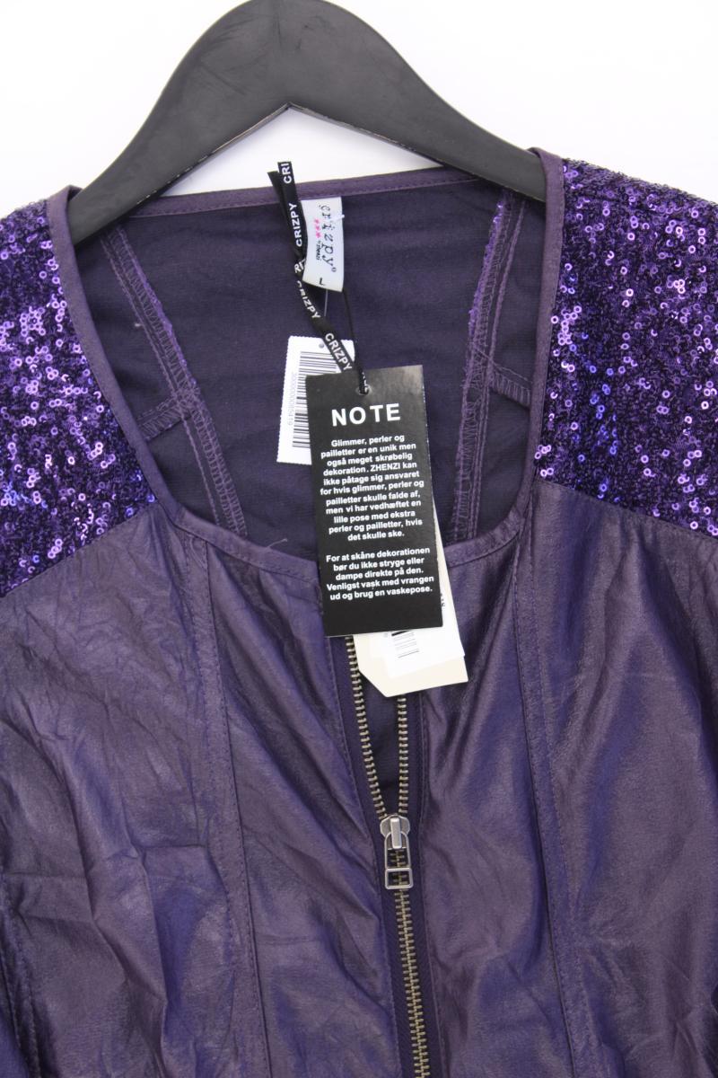 Zhenzi & Co. Comfort Jacke Gr. L neu mit Etikett mit Pailletten lila