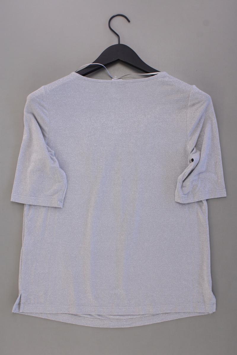 Street One T-Shirt Gr. 36 neuwertig Kurzarm mit Glitzer silber