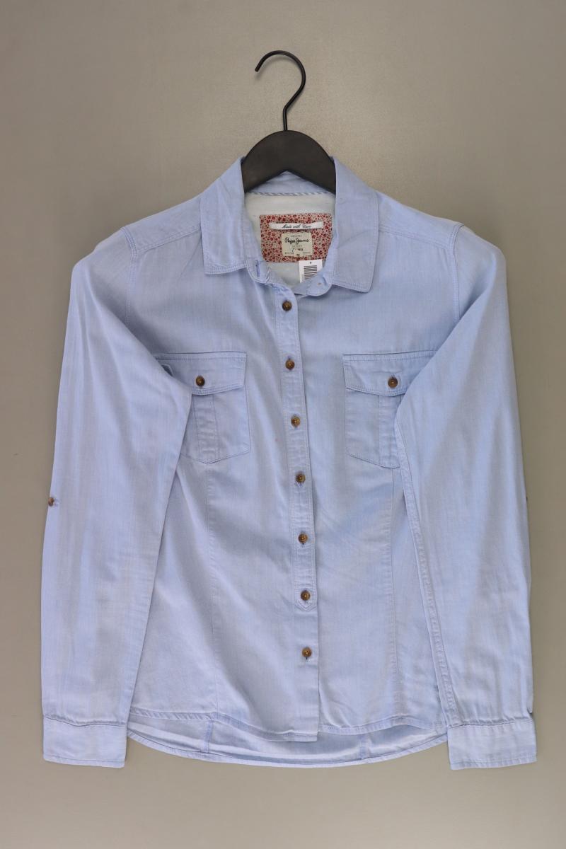 Pepe Jeans Langarmbluse Gr. M blau aus Baumwolle