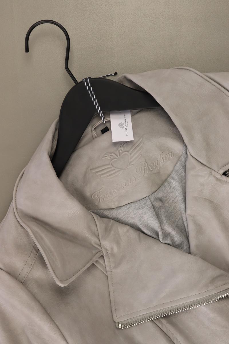 Fritzi aus Preußen Kunstlederjacke Gr. L neuwertig grau aus Polyurethan