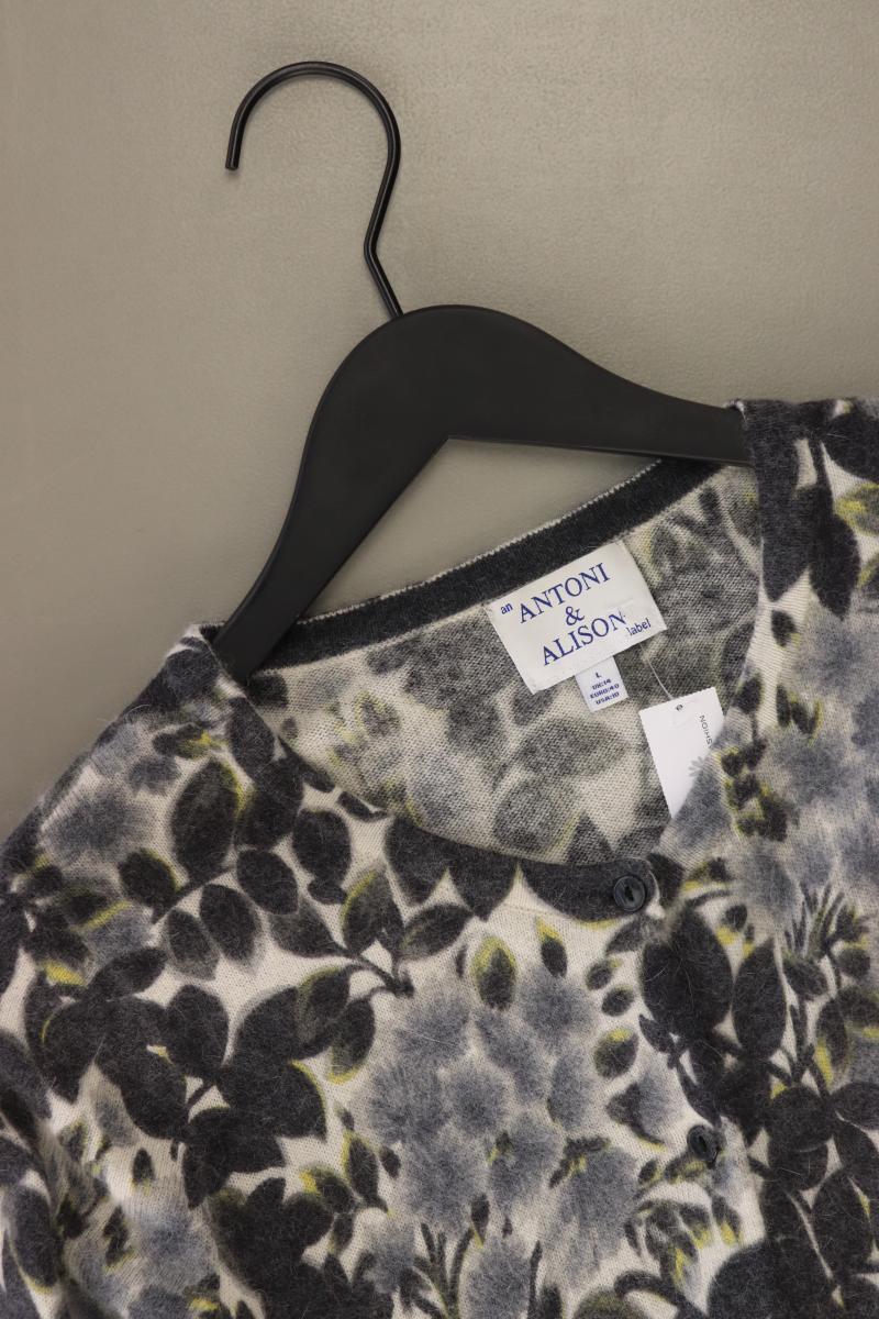 Antoni&Alison Strickjacke Gr. L Langarm grau aus Nylon