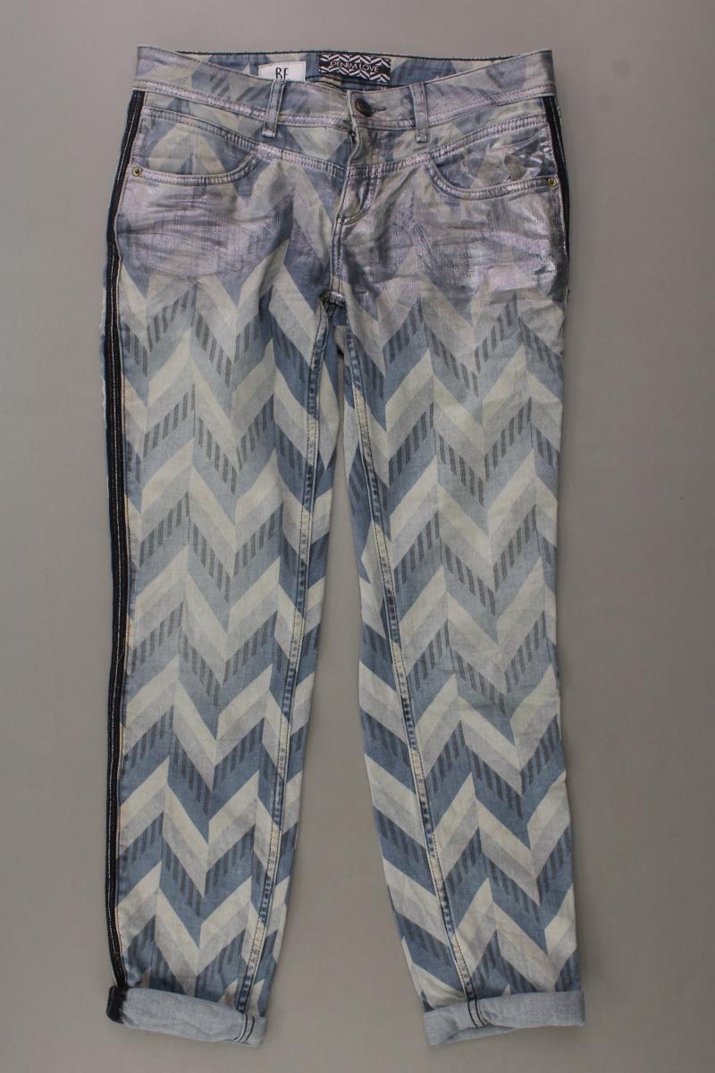 Street One Boyfriend Jeans Gr. W27/L32 geometrisches Muster Modell Crissi blau