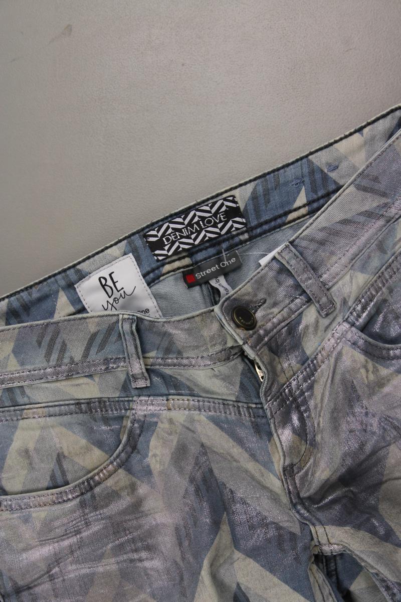 Street One Boyfriend Jeans Gr. W27/L32 geometrisches Muster Modell Crissi blau