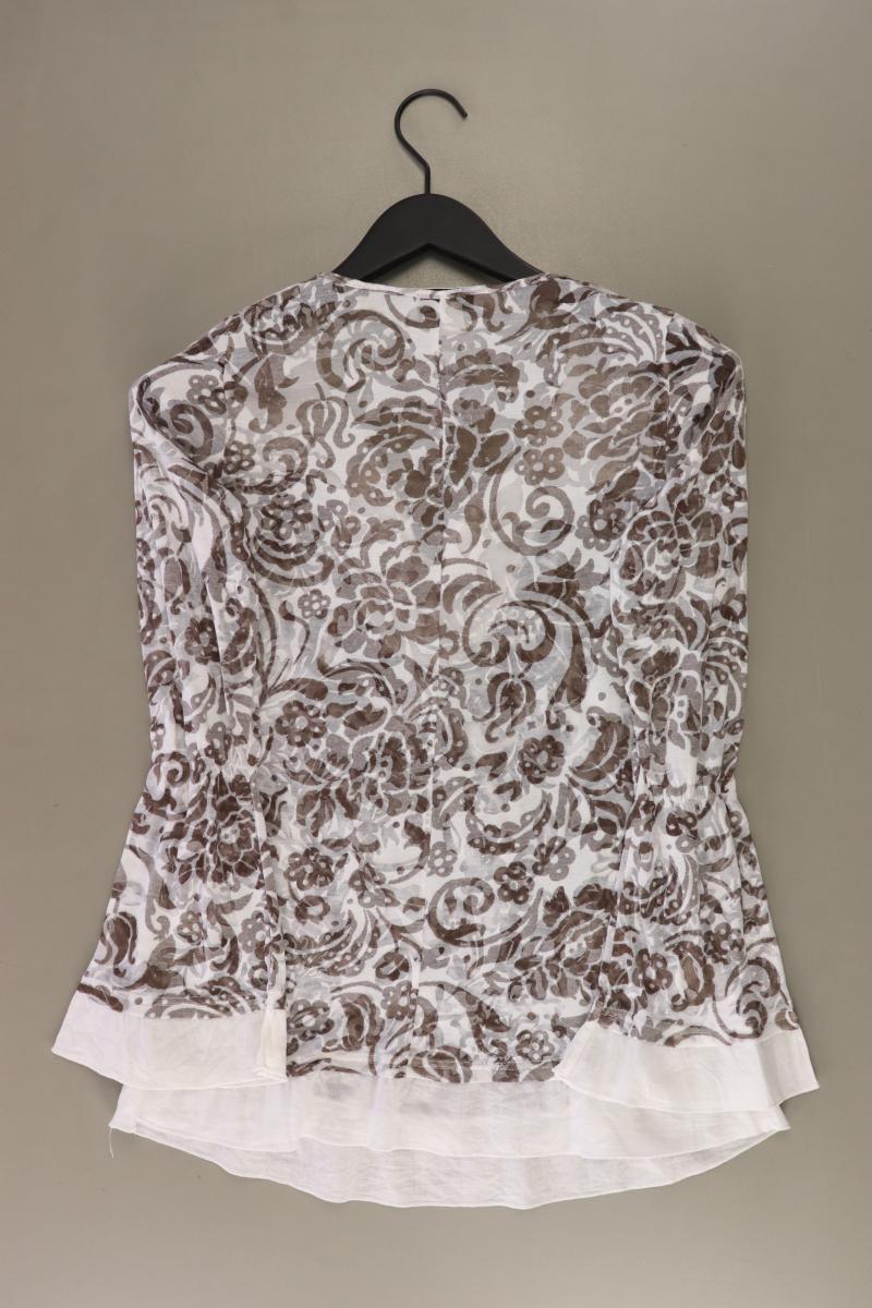 rick cardona Regular Bluse Gr. 38 Trompetenärmel weiß