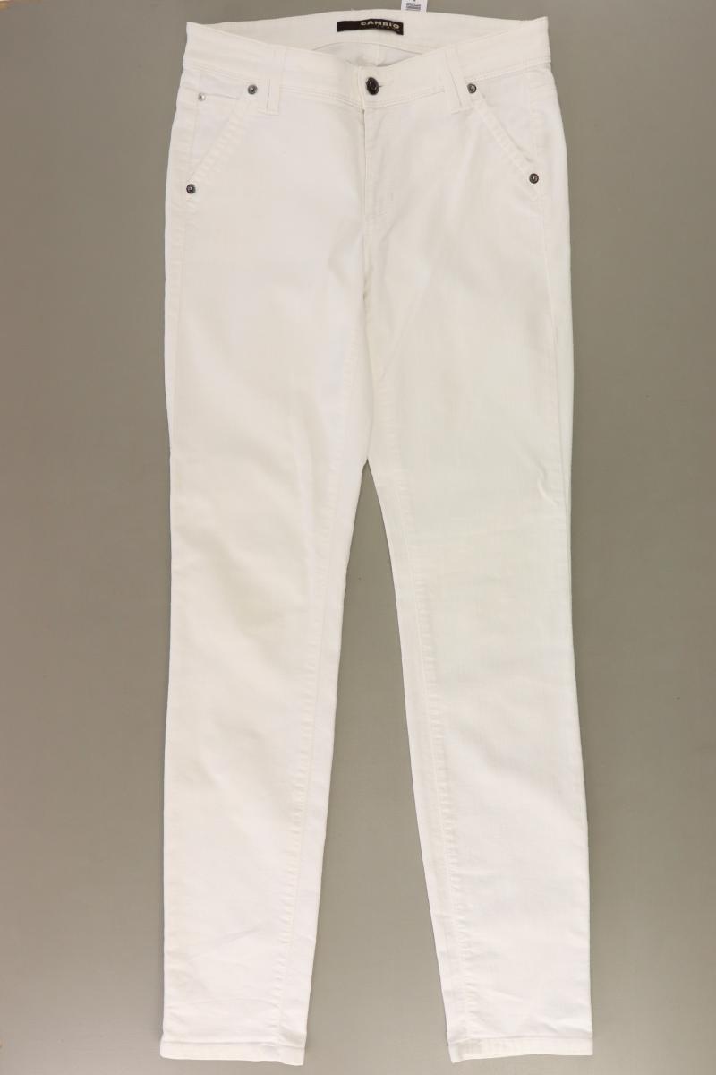 Cambio Straight Jeans Gr. 36 weiß aus Baumwolle