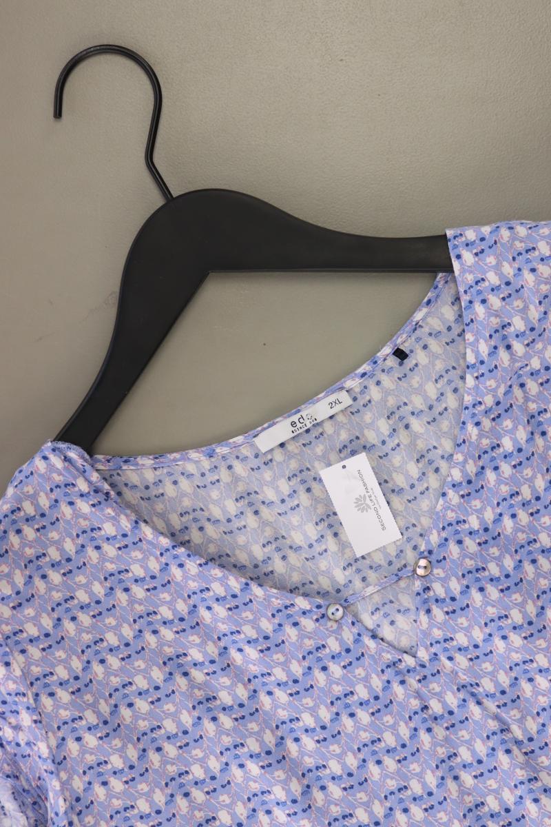 edc by Esprit Kurzarmbluse Gr. XXL blau aus Viskose