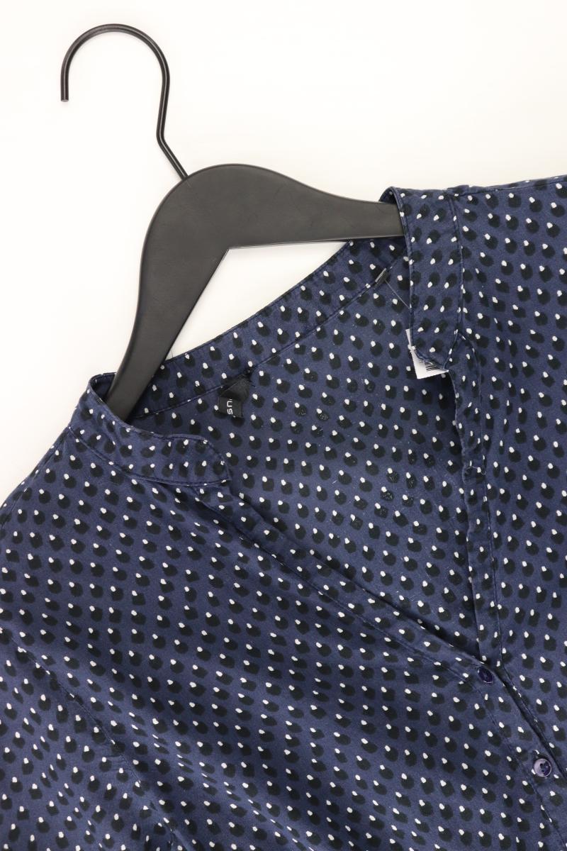 Opus Midikleid Gr. 38 gepunktet 3/4 Ärmel blau aus Baumwolle