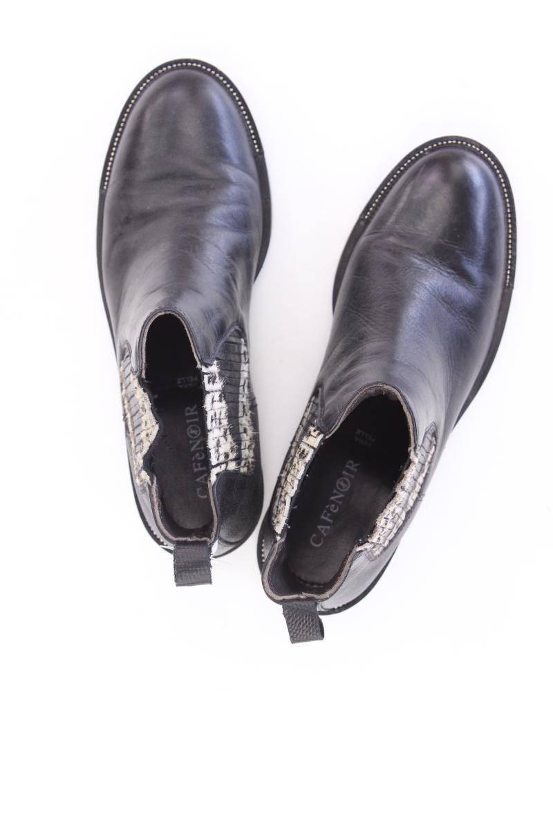 Café Noir Stiefeletten Gr. 37 schwarz aus Leder