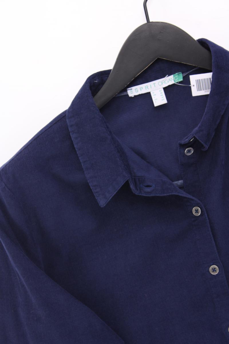 Esprit Langarmbluse Gr. 42 blau aus Baumwolle