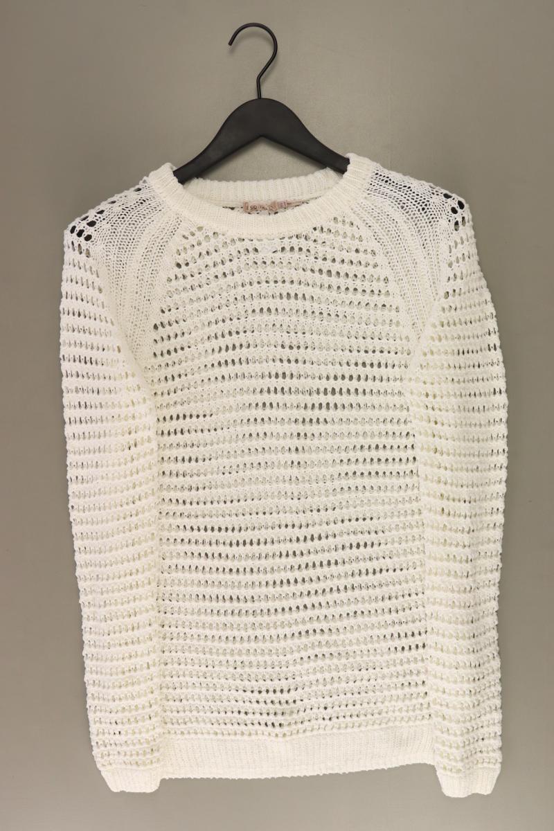 Esqualo Langarmpullover Gr. S weiß aus Baumwolle