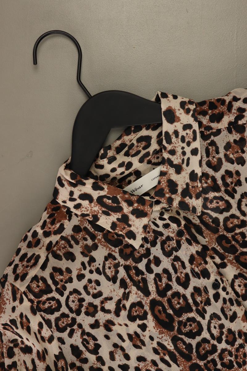 Inwear Langarmbluse Gr. 38 mit Tierdruck braun aus Viskose