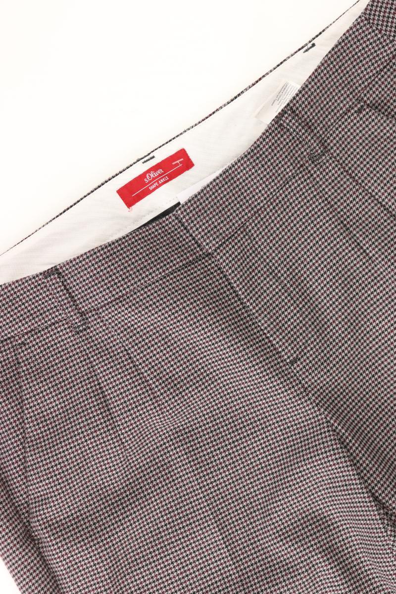 s.Oliver Anzughose Gr. 40 hahnentritt grau aus Polyester