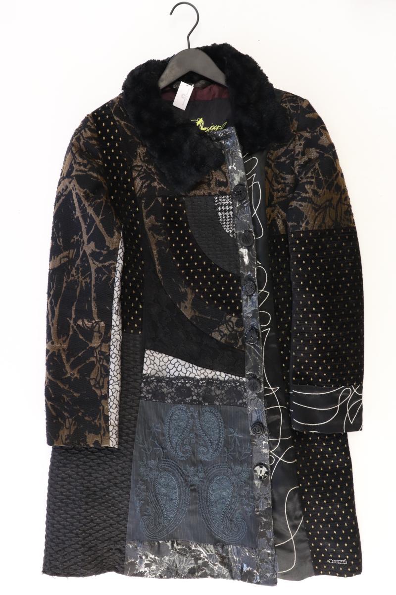 Desigual Wintermantel Gr. 44 schwarz aus Polyester